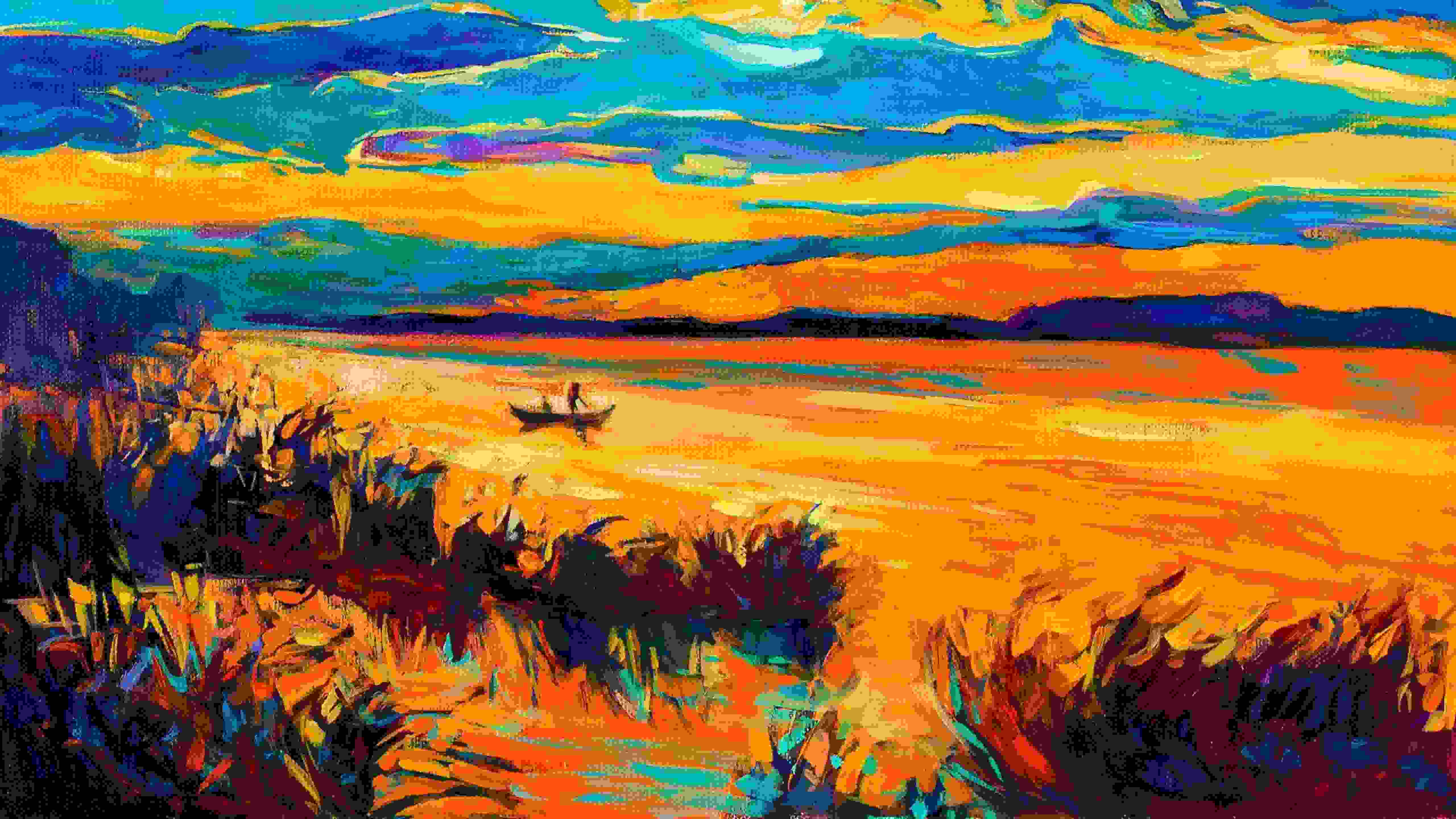 Sky Wetland Painting