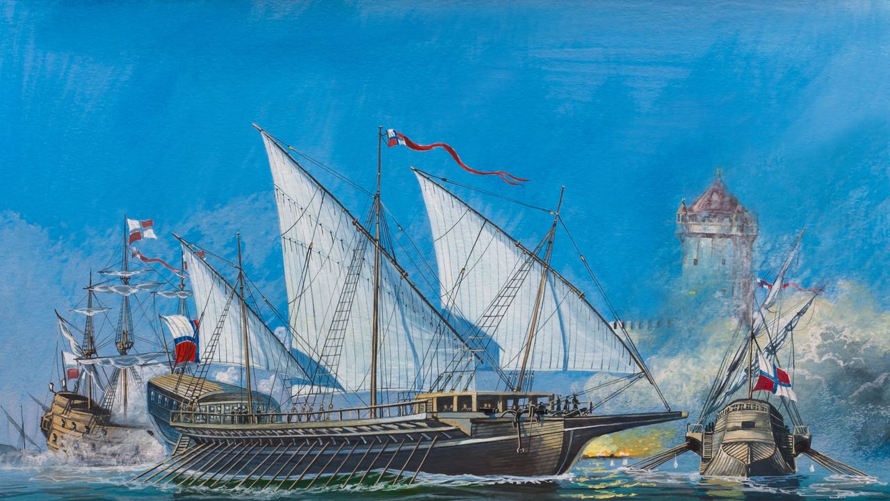  Explosions Ships Canvas Painting